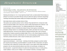 Tablet Screenshot of aktualnosci.streetcom.pl